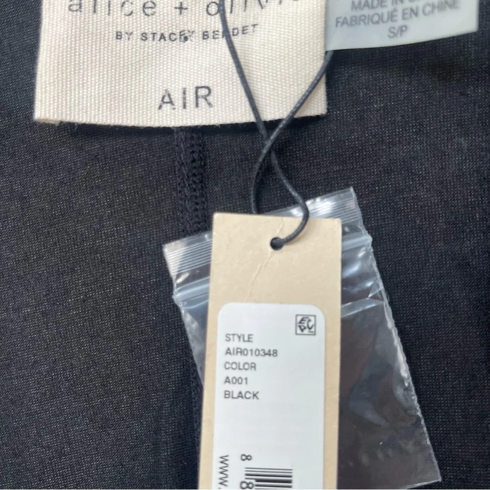 Alice + Olivia | Air Faux Wrap Top Black NWT Closet Staple